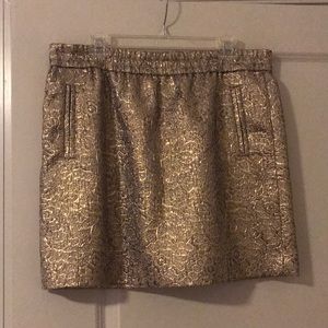 LOFT gold skirt